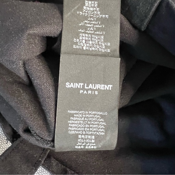 ❤️SOLD❤️Saint Laurent Black Tote Rive Droite Logo Canvas with bag - Picture 7 of 12
